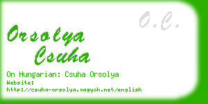 orsolya csuha business card